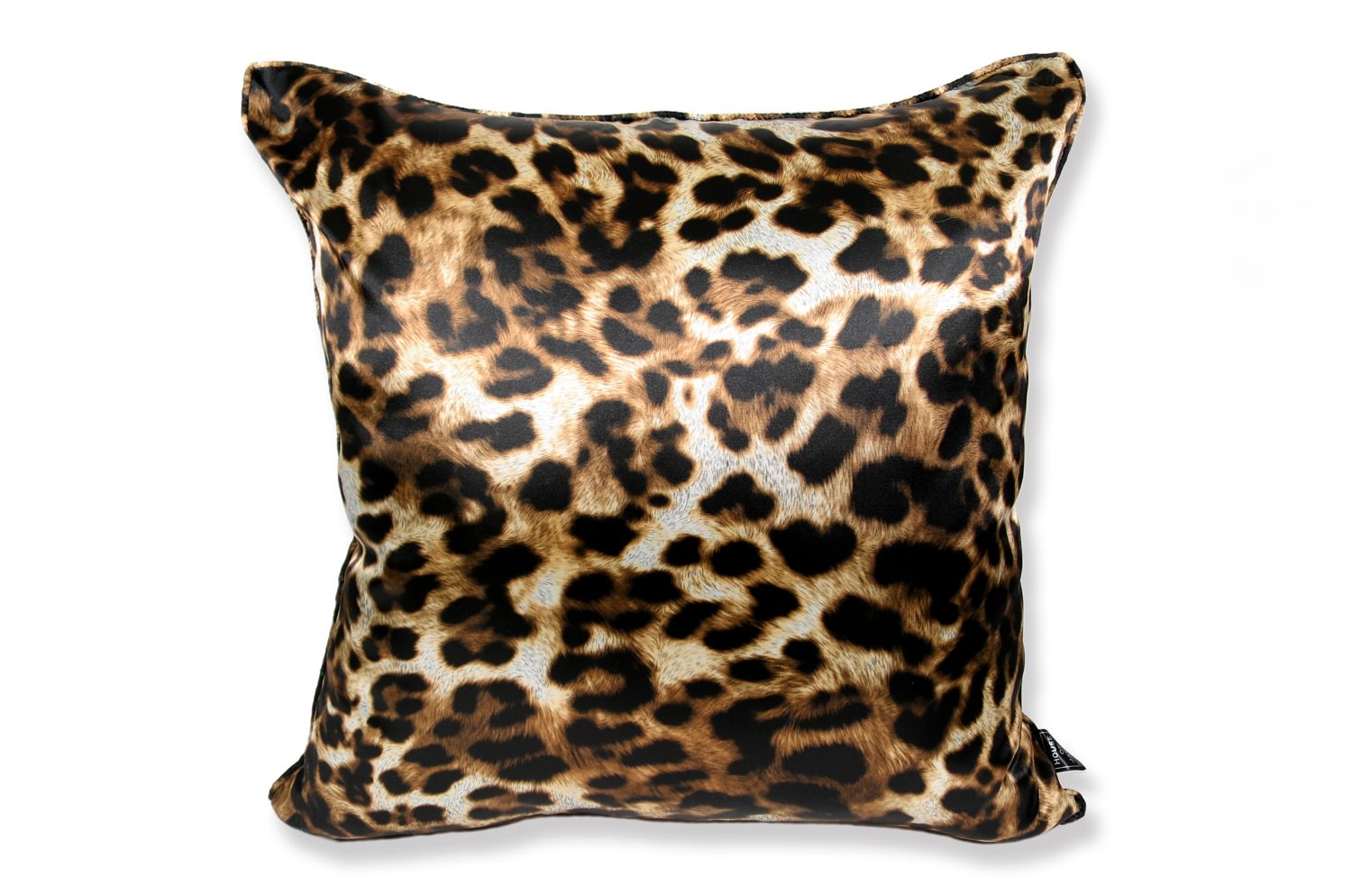 The Stylish Leopard スタイリッシュなパイピング付ヒョウ柄クッションカバー 50×50cm