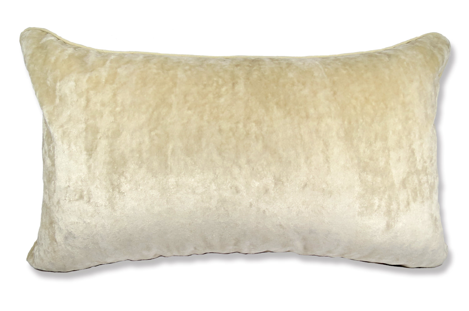 Casamance カサマンス Lidoベルベットパイピングクッション アイボリー 60 35cm 中材付