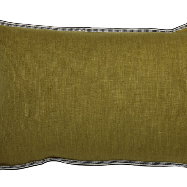 【海外取寄品】CASAMANCE GUETHARY ゲタリー クッション(オリーブ) 60×40cm 中材付
