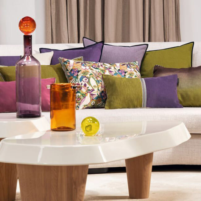 【海外取寄品】CASAMANCE GUETHARY ゲタリー クッション(オリーブ) 60×40cm 中材付