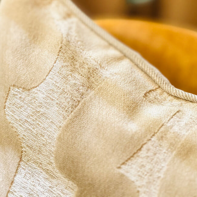 The Modern art mahori Velvet マオリ ジャカードベルベット クッションカバー (ナチュラル） 45×45cm