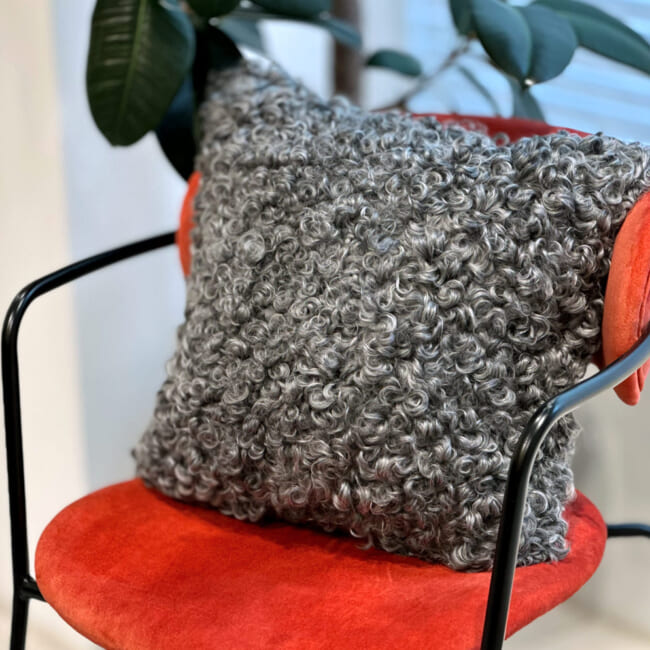 The Gotland Sheep ゴットランドシープクッションカバー (シルキーグレー) 40×40cm