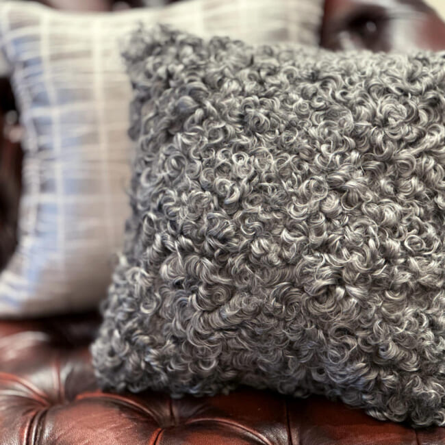 The Gotland Sheep ゴットランドシープクッションカバー (シルキーグレー) 40×40cm