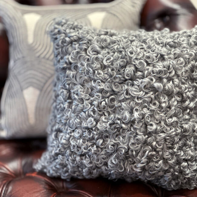 The Gotland Sheep ゴットランドシープクッションカバー (ホワイトグレー) 40×40cm