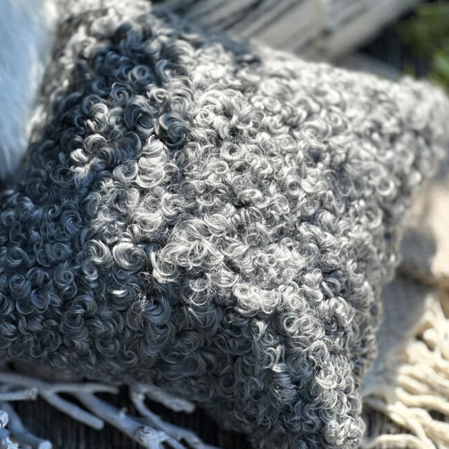 The Gotland Sheep ゴットランドシープクッションカバー (ホワイトグレー) 40×40cm
