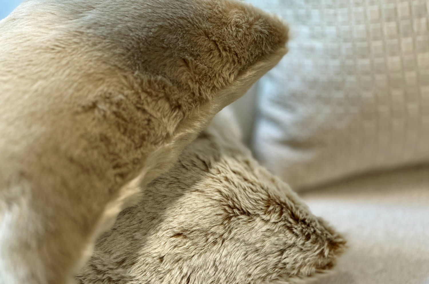 The Heat Luxury ヒートラグジュアリーファー クッションカバー (Camel) 45×45cm