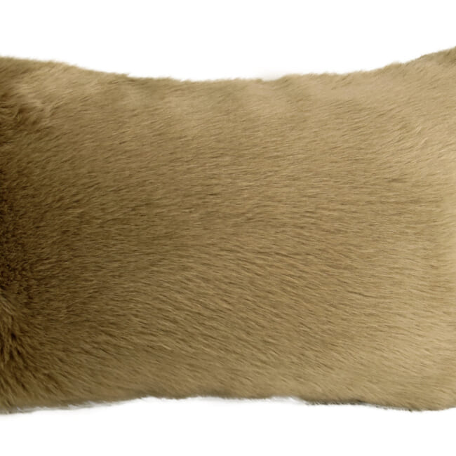 The Heat Luxury ヒートラグジュアリーファー クッション (Camel) 45×30cm 中材付