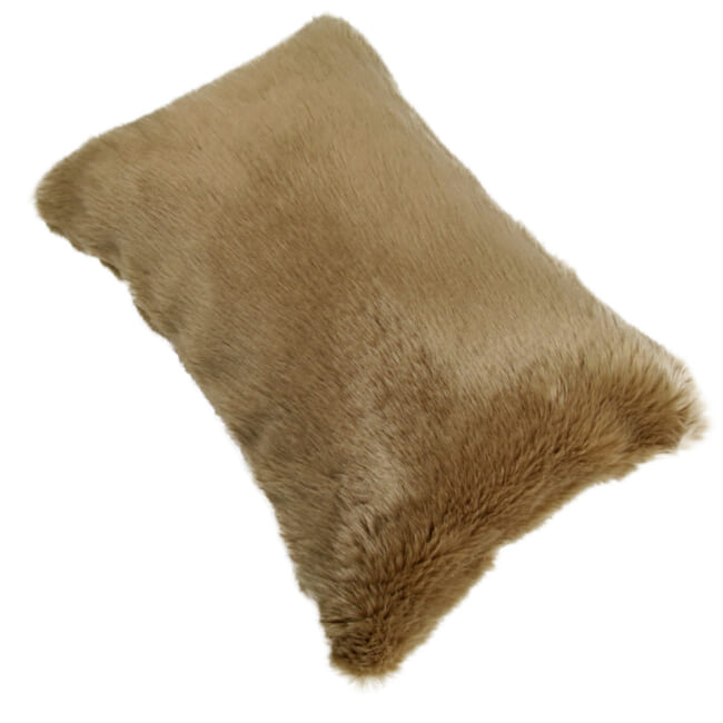 The Heat Luxury ヒートラグジュアリーファー クッション (Camel ) 45×30cm 中材付