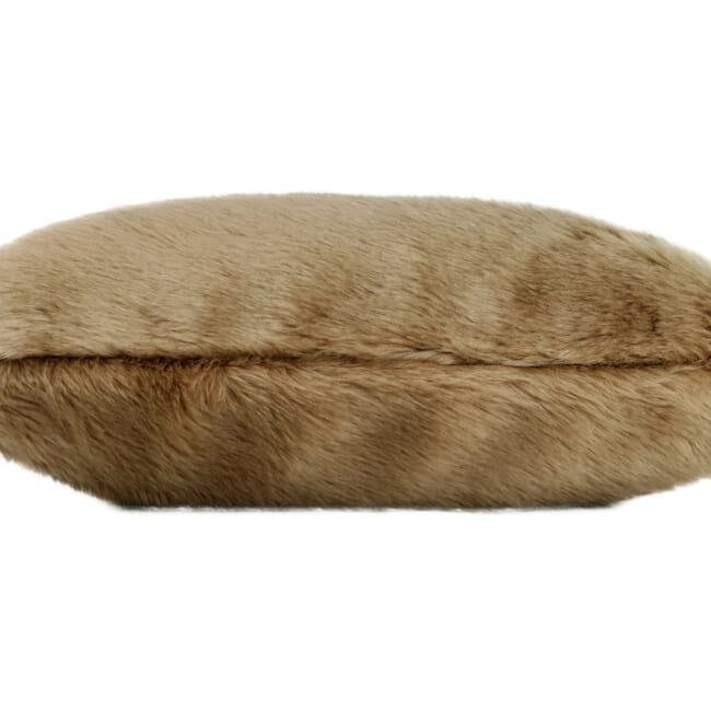 The Heat Luxury ヒートラグジュアリーファー クッション (Camel ) 45×30cm 中材付