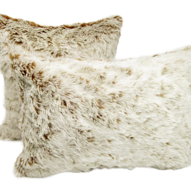 The Snow Top スノートップ エコファークッションカバー（Caramel）40×40cm