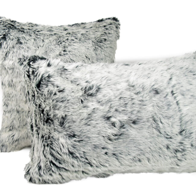 The Snow Top スノートップ エコファークッションカバー（noir）40×40cm