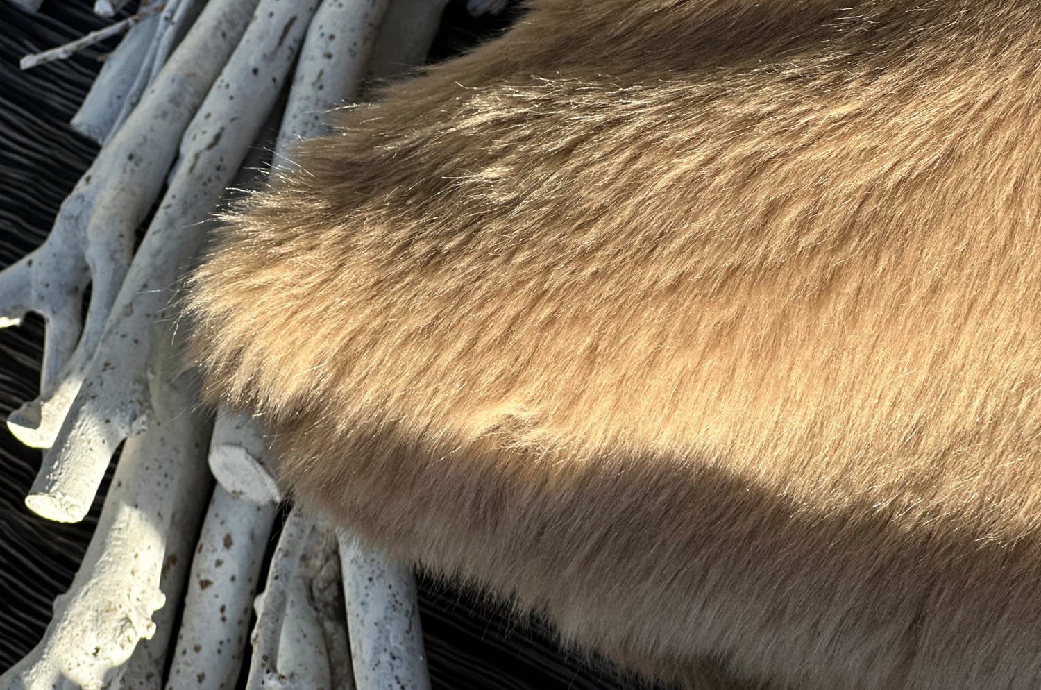 The Heat Luxury ヒートラグジュアリーファー クッションカバー (Camel) 45×45cm