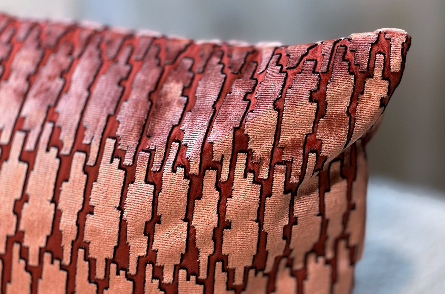 THE Pierre Frey ピエールフレイ カットベルベット クッションカバー lecco 45×45cm