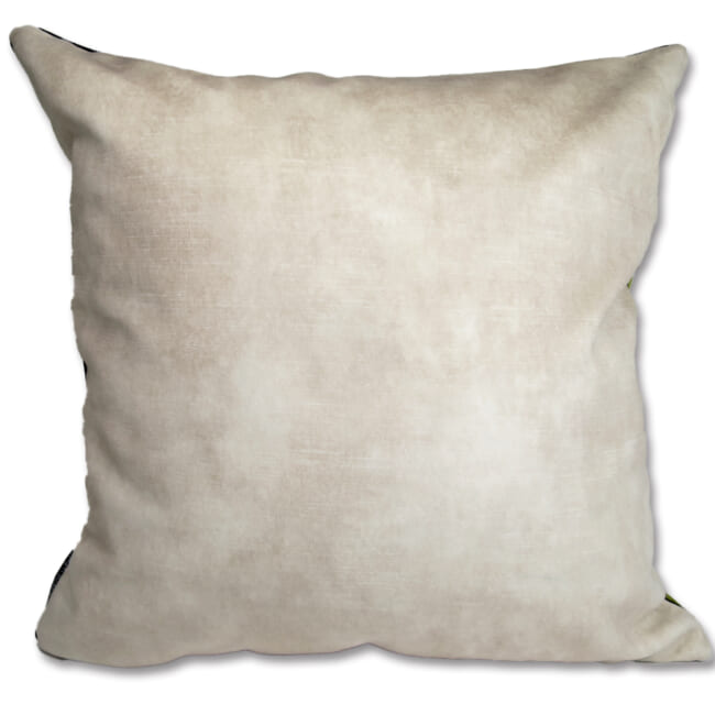 The CASAMANCE カサマンス ニット・ベルベット ツートンクッションカバー (セージ＆アイボリー) 45×45cm