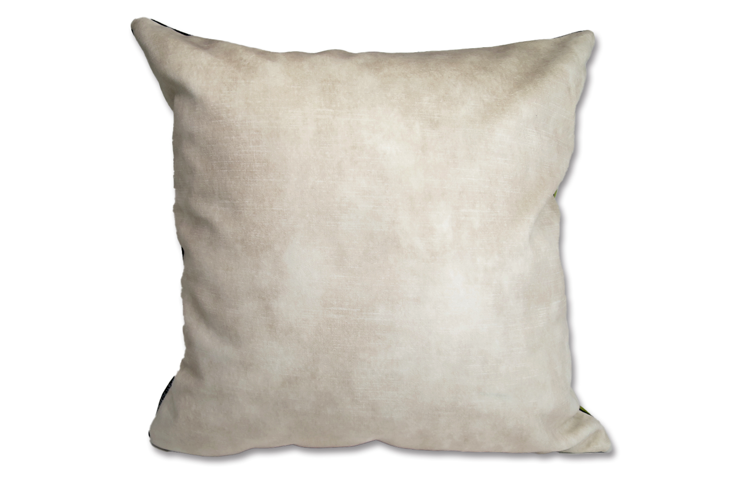 The CASAMANCE カサマンス ニット・ベルベット ツートンクッションカバー (セージ＆アイボリー) 45×45cm