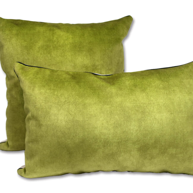 The CASAMANCE カサマンス ニット・ベルベット ツートンクッションカバー (セージ＆アイボリー) 45×45cm