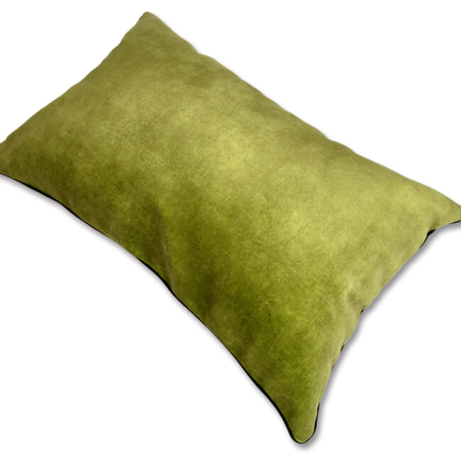 The CASAMANCE カサマンス ニット・ベルベット ツートンクッション(セージ＆アイボリー) 45×30cm中材付