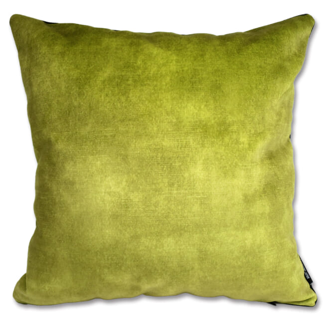 The CASAMANCE カサマンス ニット・ベルベット ツートンクッションカバー (セージ＆アイボリー) 45×45cm