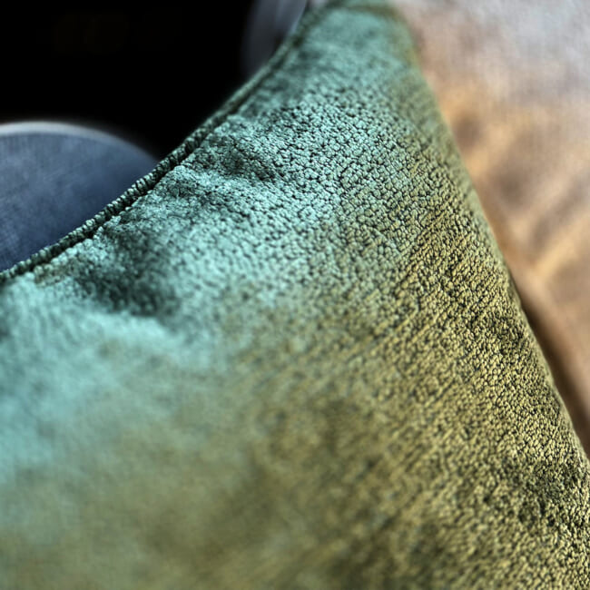 The Noble ソフトグロウベルベット パイピング付クッションカバー(Forest) 50×50cm