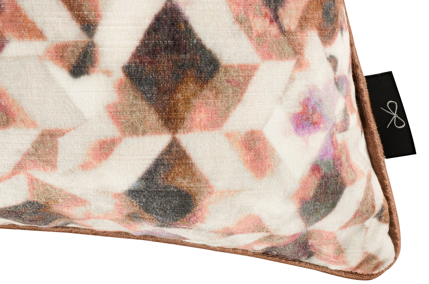 【海外取寄品】BLACK edition(ブラックエディション) Kaleido クッション(Rosewood) 55x55cm 中材付