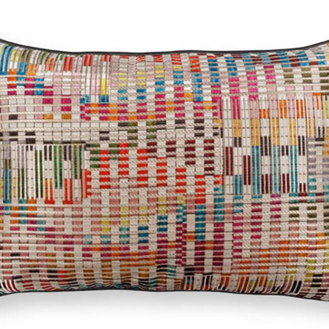 【海外取寄品】BLACK edition(ブラックエディション) Nyoka クッション(Multi) 60x40cm 中材付