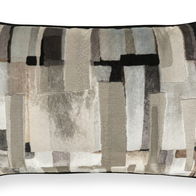 【海外取寄品】BLACK edition(ブラックエディション) Quadrata クッション(Mercury) 60x40cm 中材付