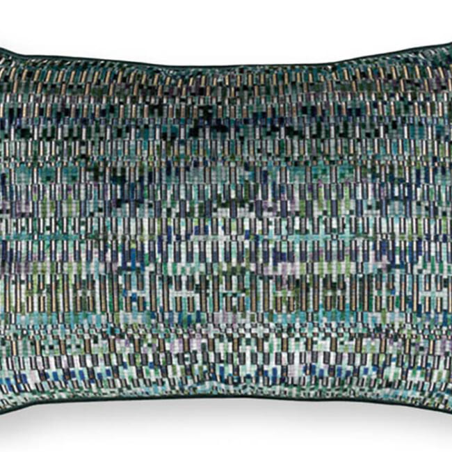 【海外取寄品】BLACK edition(ブラックエディション) Tiano クッション(Peacock) 60x40cm 中材付