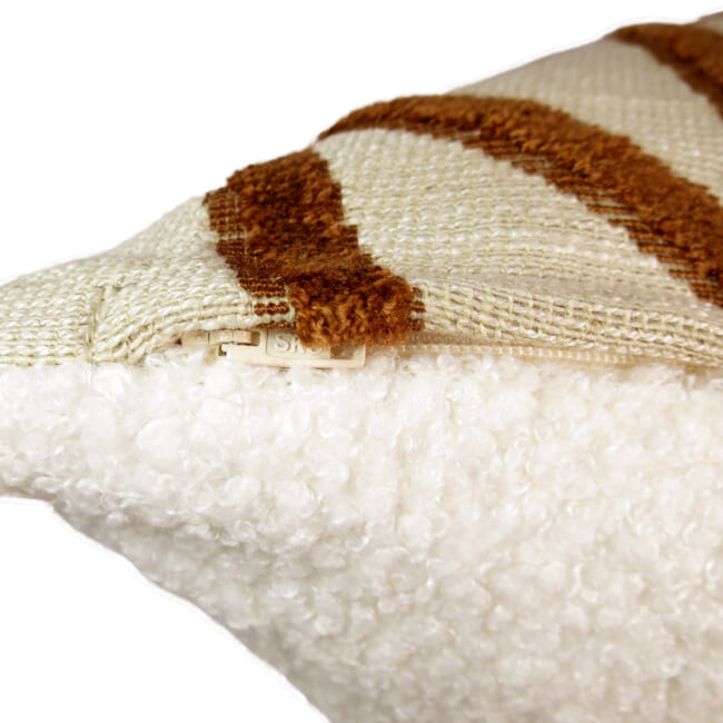 The BLUES ブルース フレンチジャガードベルベット×ブークレ クッションカバー 45×45cm