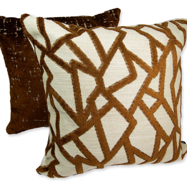 The BLUES ブルース フレンチジャガードベルベット×ブークレ クッションカバー 45×45cm