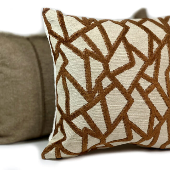 The BLUES ブルース フレンチジャガードベルベット×ブークレ クッションカバー 45×45cm