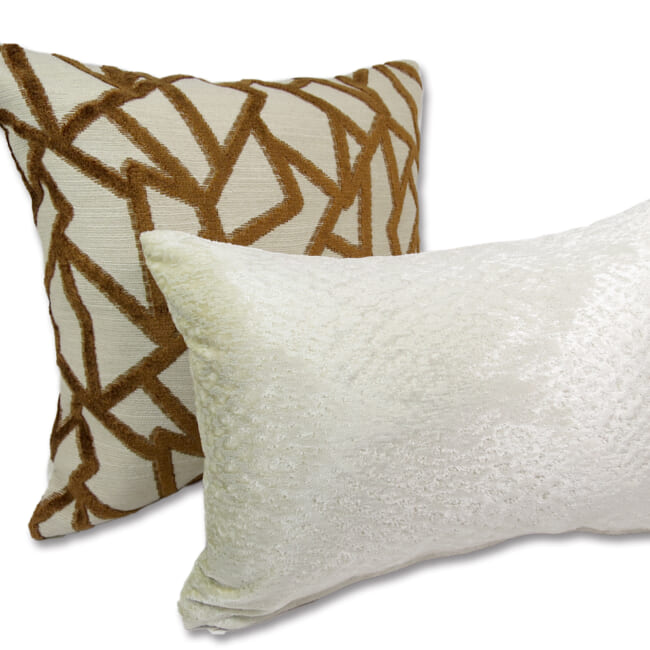 The BLUES ブルース フレンチジャガードベルベット×ブークレ クッションカバー 45×45cm