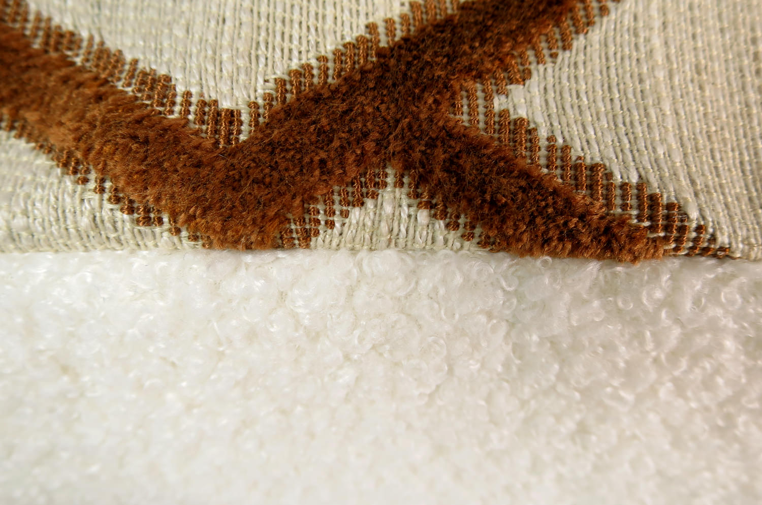 The BLUES ブルース フレンチジャガードベルベット×ブークレ クッション 45×30cm 中材付