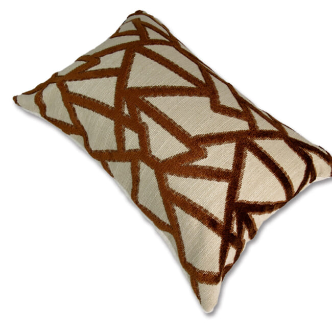 The BLUES ブルース フレンチジャガードベルベット×ブークレ クッション 45×30cm 中材付