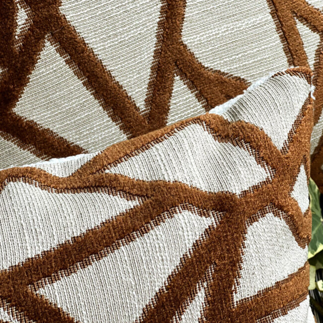 The BLUES ブルース フレンチジャガードベルベット×ブークレ クッションカバー 45×45cm