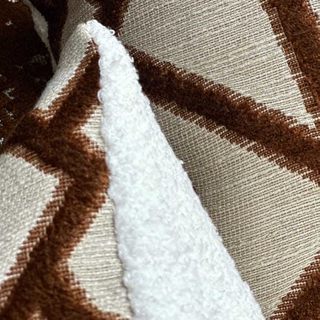 The BLUES ブルース フレンチジャガードベルベット×ブークレ クッションカバー 45×45cm