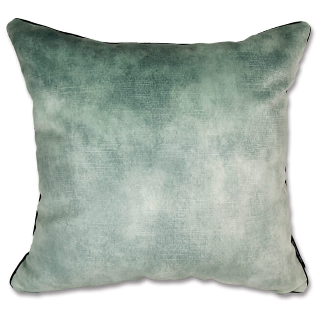 ニット・ベルベット クッションカバー (アクアグリーン) 40×40cm