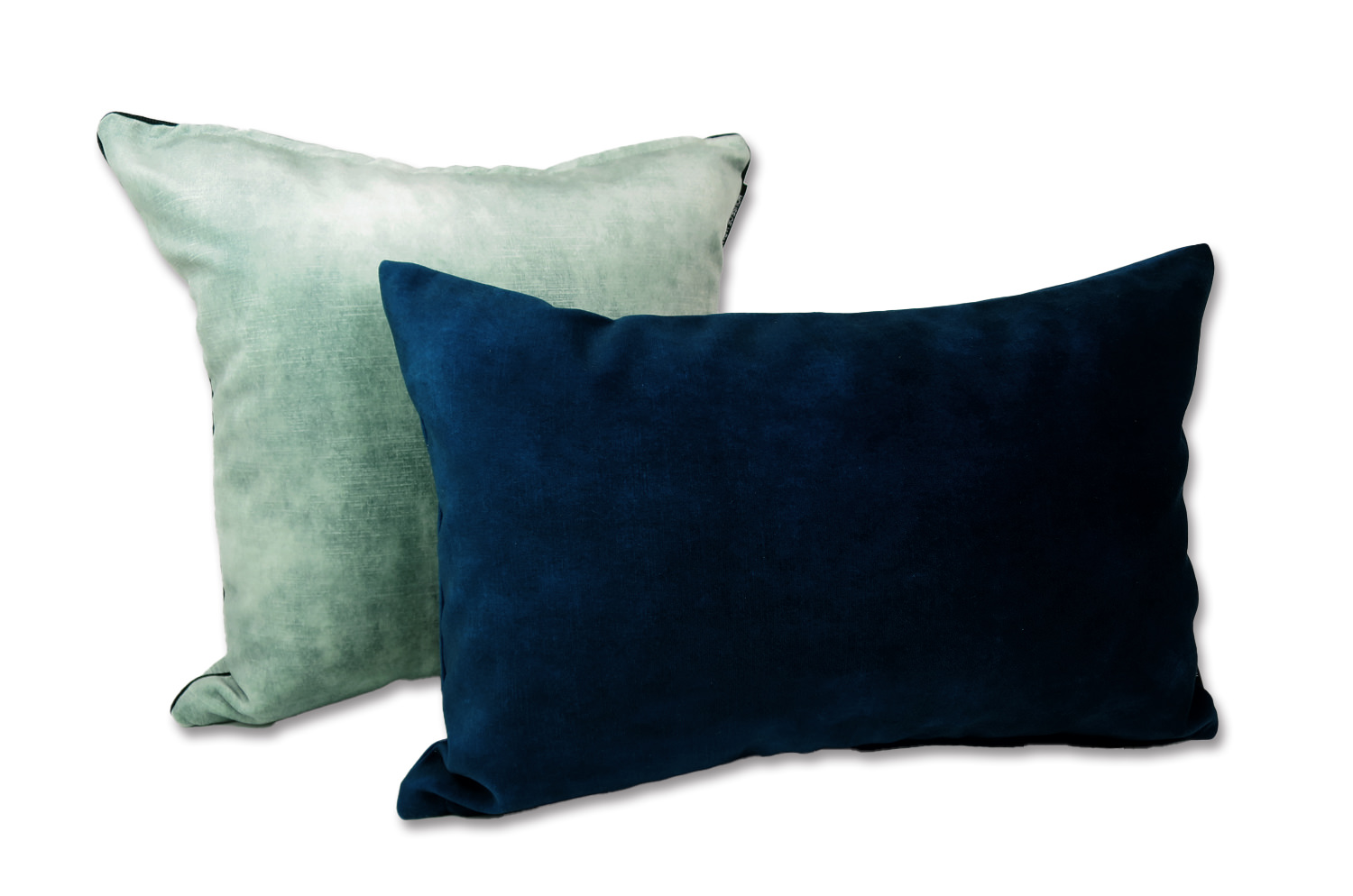 ニット・ベルベット クッションカバー (アクアグリーン) 40×40cm