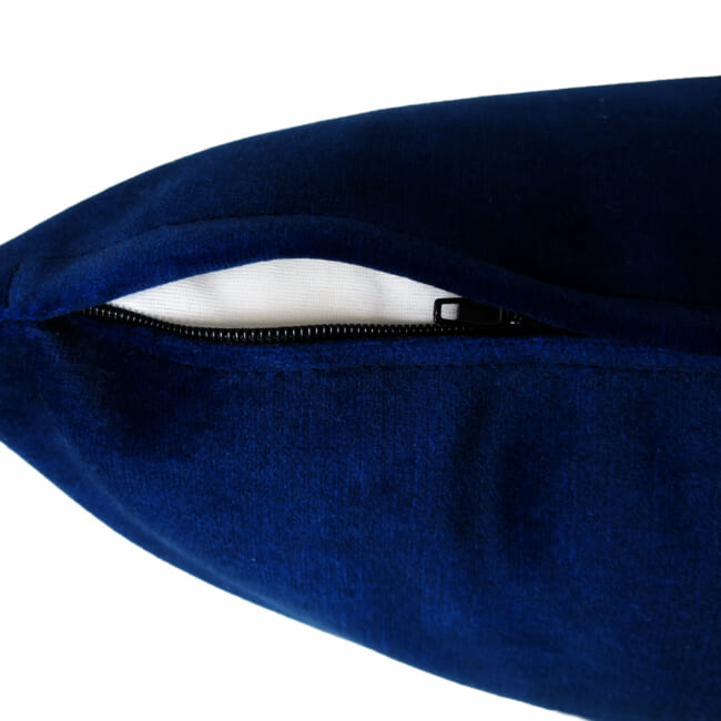 The CASAMANCE カサマンス ニット・ベルベット クッション(ネイビー) 45×30cm 中材付