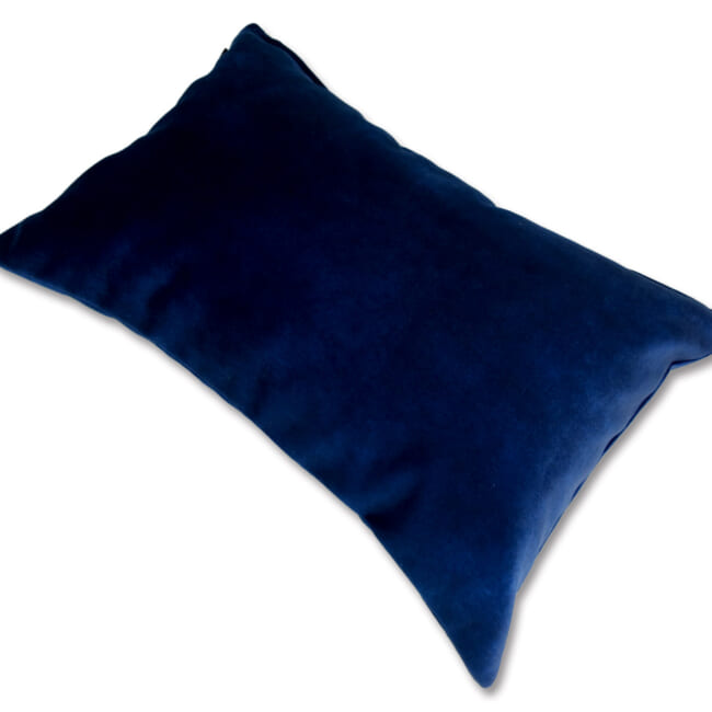 The CASAMANCE カサマンス ニット・ベルベット クッション(ネイビー) 45×30cm 中材付