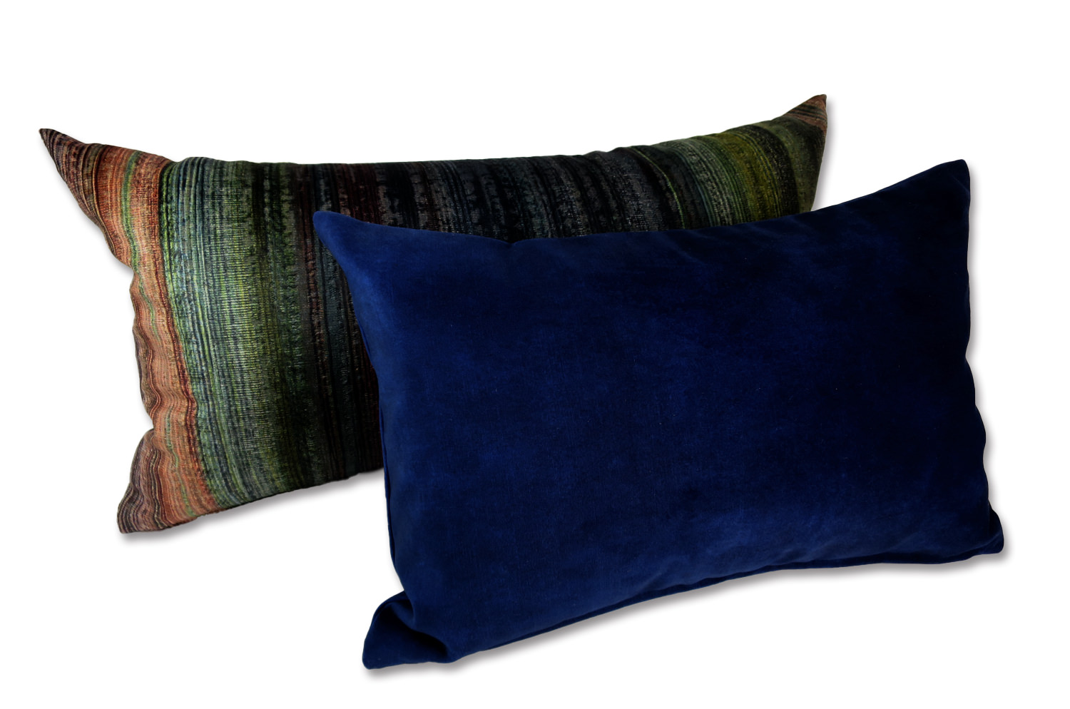 The CASAMANCE カサマンス ニット・ベルベット クッション(ネイビー) 45×30cm 中材付