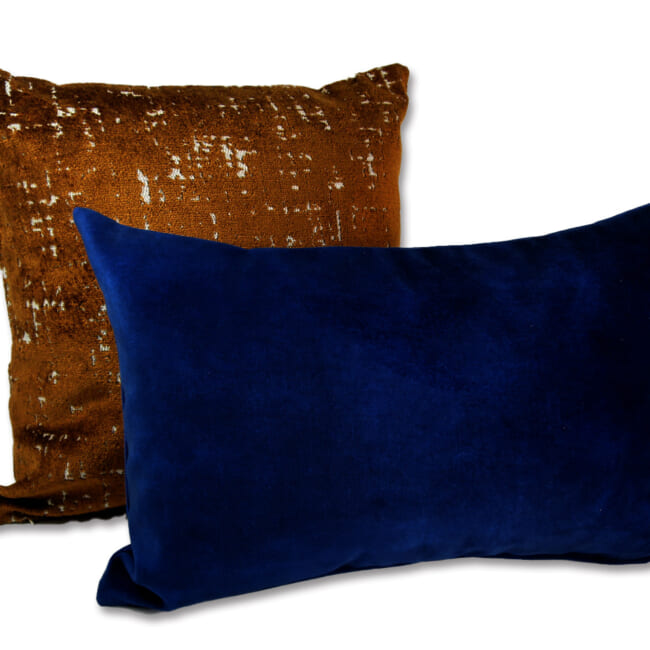 The CASAMANCE カサマンス ニット・ベルベット クッション(ネイビー) 45×30cm 中材付