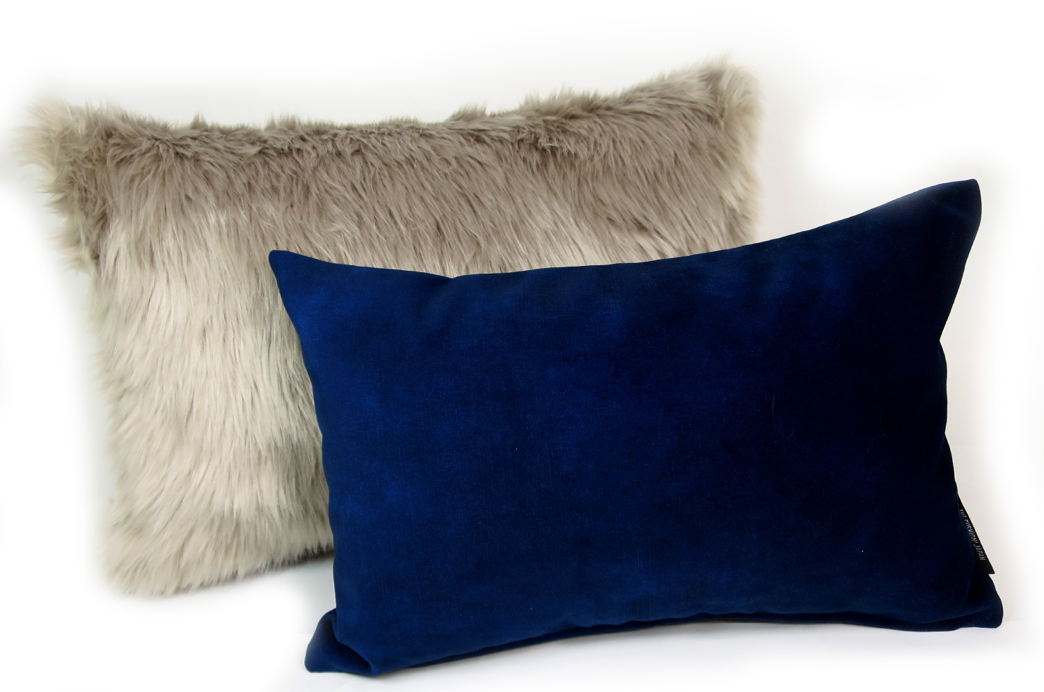 The CASAMANCE カサマンス ニット・ベルベット クッション(ネイビー) 45×30cm 中材付