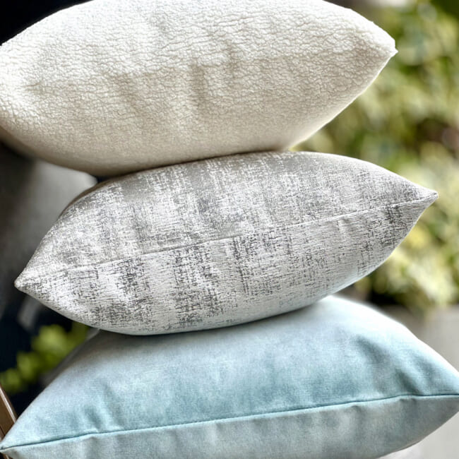 フィスバ Grazed リーバシブル クッションカバー snow&tin 45×45cm