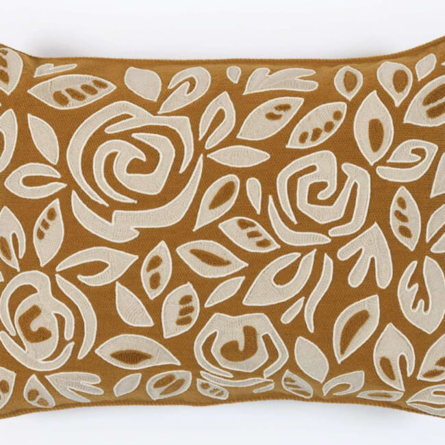 【海外取寄品】ELITIS(エリティス) Aimee クッション(Ocre) 55x40cm 中材付