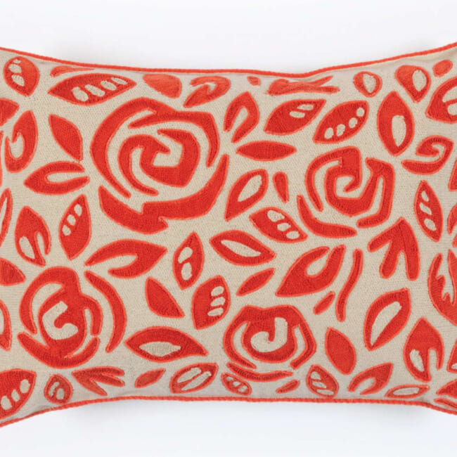 【海外取寄品】ELITIS(エリティス) Aimee クッション(Hibiscus) 55x40cm 中材付