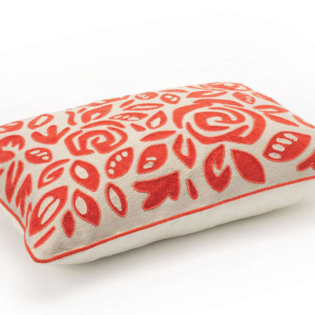 【海外取寄品】ELITIS(エリティス) Aimee クッション(Hibiscus) 55x40cm 中材付