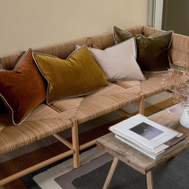 【海外取寄品】ELITIS(エリティス) Aristote クッション(Craie) 55x40cm 中材付