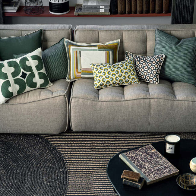 【海外取寄品】ELITIS(エリティス) Atelier クッション(Doré) 55x40cm 中材付