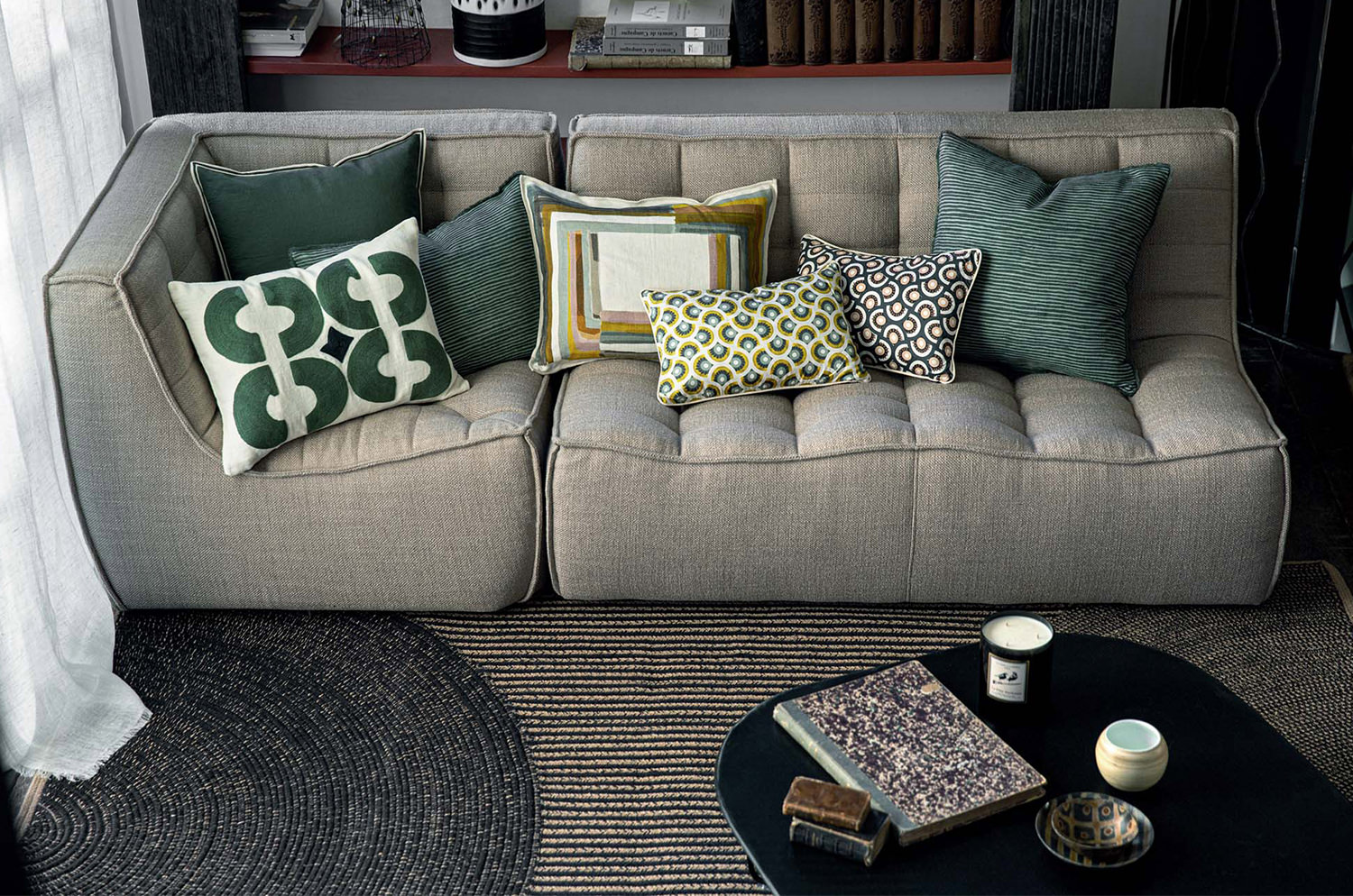 【海外取寄品】ELITIS(エリティス) Atelier クッション(Doré) 55x40cm 中材付