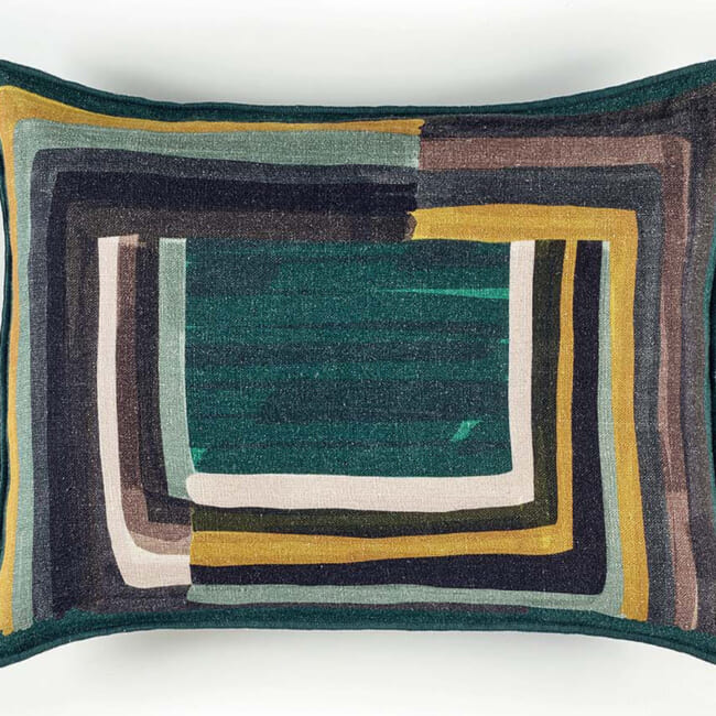 【海外取寄品】ELITIS(エリティス) Atelier クッション(Obsidian) 55x40cm 中材付